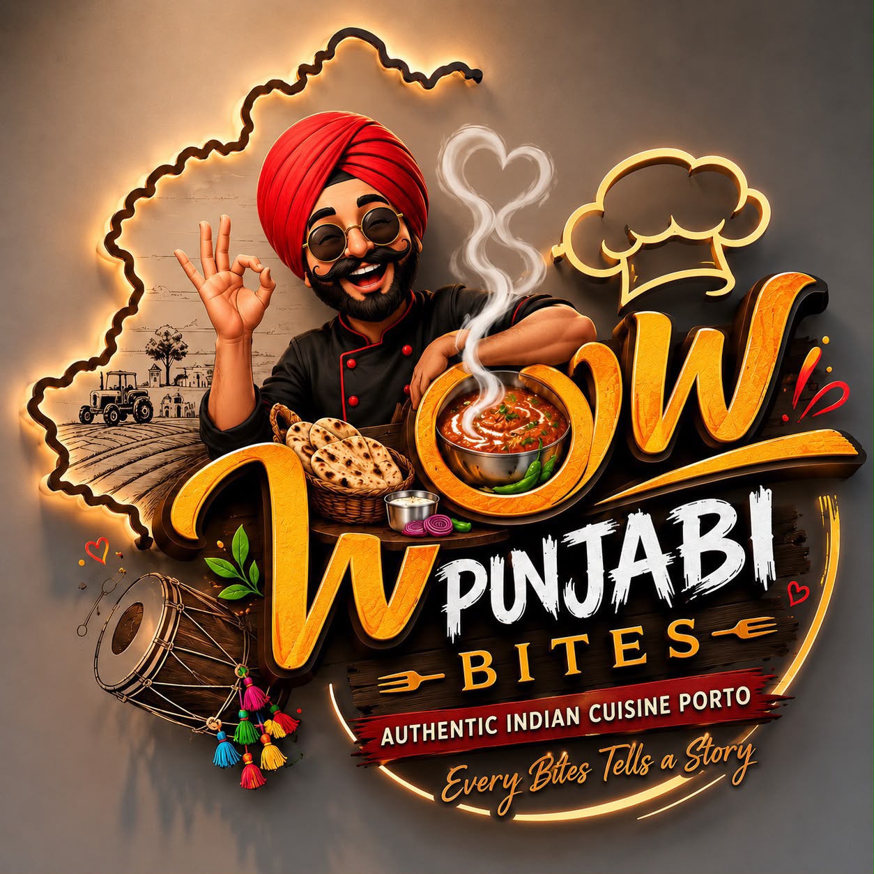 Wow Punjabi Bites Logo